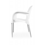 La silla de terraza para restaurante BISTRO blanco