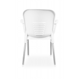 La silla de terraza para restaurante BISTRO blanco