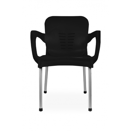 La silla de terraza para restaurante BISTRO negro