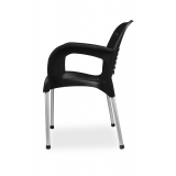 La silla de terraza para restaurante BISTRO negro
