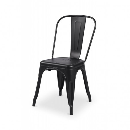 Silla de bar PARIS inspirado en TOLIX negro