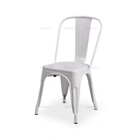Silla de bar PARIS inspirado en TOLIX blanco