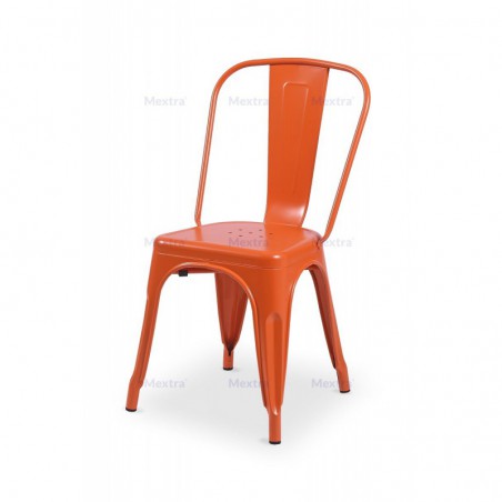 Silla de bar PARIS inspirado en TOLIX naranja